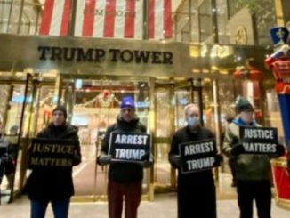 Donald Trump protests outside Trump Tower