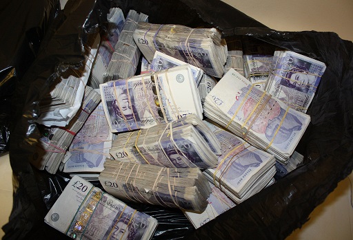 English money seized
