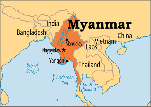 Myanmar map