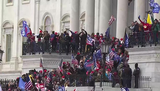 The US Capitol building invaded