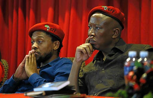 Julius Malema and Mbuyiseni Ndlozi