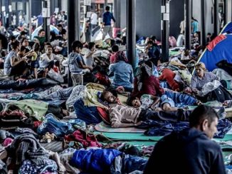 US Asylum seekers temporary camp
