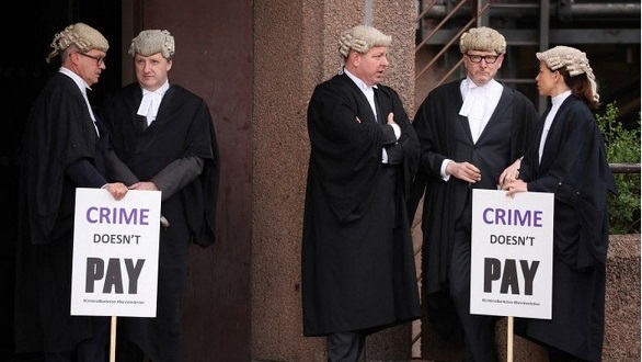 Barristers protesting