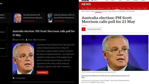 Australian fake news site