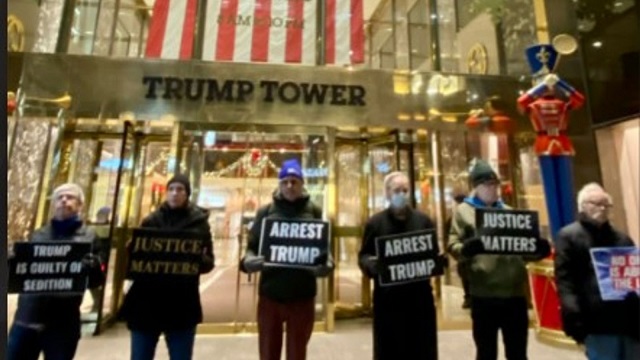 Donald Trump protests outside Trump Tower
