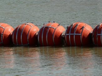 Texas buoys on Rio Grande