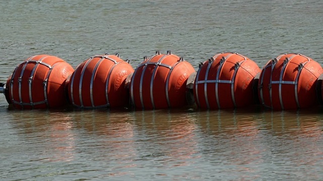 Texas buoys on Rio Grande