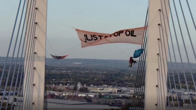 Just Stop Oil protest Dartford Bridge