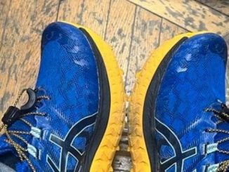blue and yellow shoes