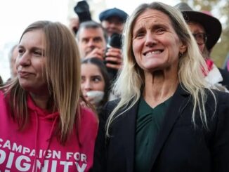 Kim Leadbeater outside parliament