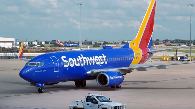 Southwest Airlines plane at Dallas Love Field airport