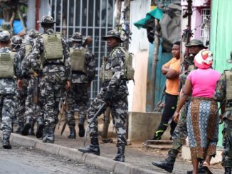 Mozambique military patrol Maputo