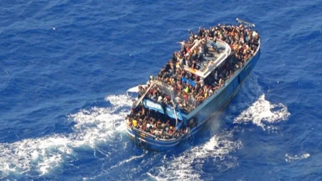 Greek migrant boat Greek migrant boat