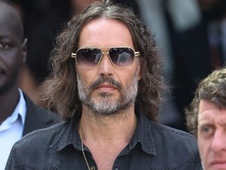 Russell Brand outside Westminster Magistrates Court