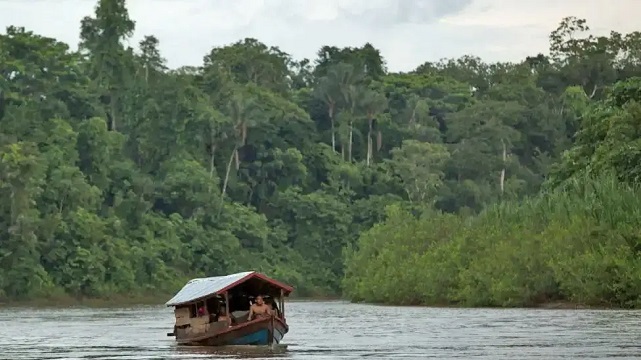 boat on the Amazon