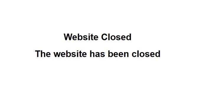 Website Closed Website Closed