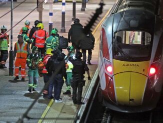 Cambridgeshire Emergency responders at Huntingdon station