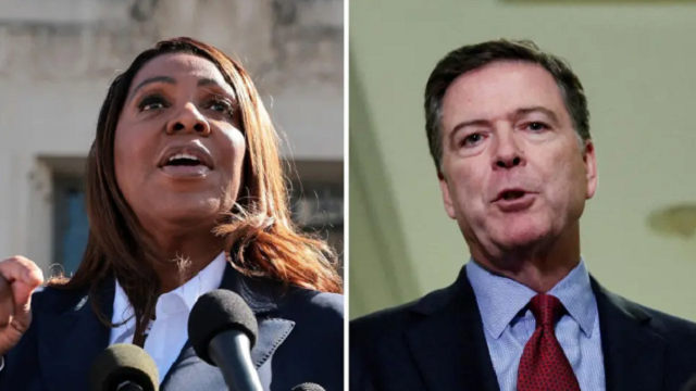 Letitia James and James Comey
