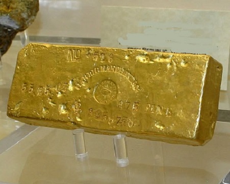 Gold bar from the SS Central America