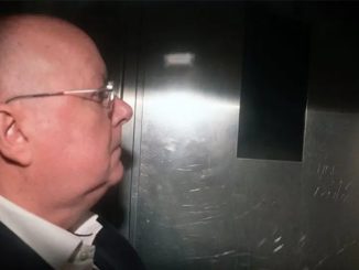 Peter Murrell inside the prison van