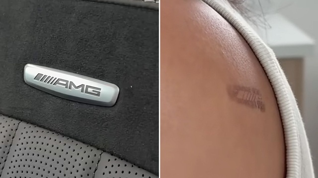 AMG logo burn