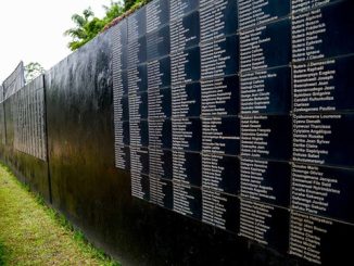 Names of some of the victims of the Rwandan genocide