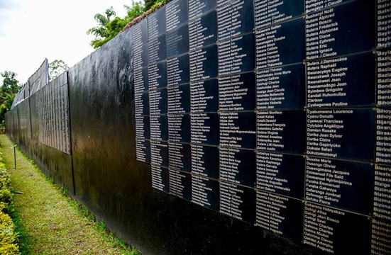 Names of some of the victims of the Rwandan genocide
