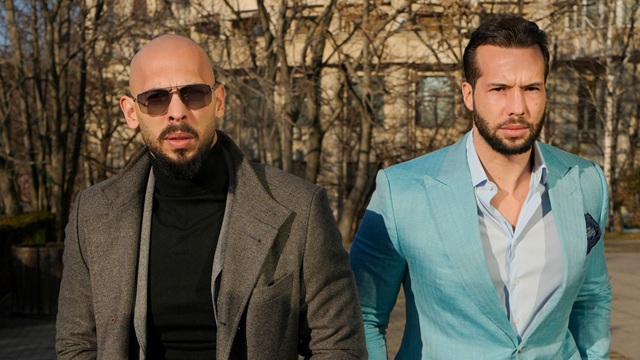 Andrew and Tristan Tate at the Bucharest Tribunal in Romania, in 2024