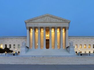 US Supreme Court at dusk
